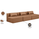 Meridian Cube Brown Vegan Leather Modular Sofa IMAGE 7