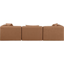 Meridian Cube Brown Vegan Leather Modular Sofa IMAGE 3