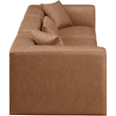 Meridian Cube Brown Vegan Leather Modular Sofa IMAGE 5