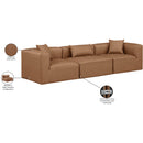 Meridian Cube Brown Vegan Leather Modular Sofa IMAGE 8