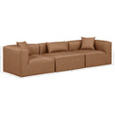 Meridian Cube Brown Vegan Leather Modular Sofa IMAGE 9