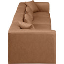Meridian Cube Brown Vegan Leather Modular Sofa IMAGE 5