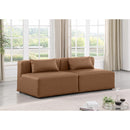 Meridian Cube Brown Vegan Leather Modular Sofa IMAGE 2