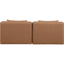 Meridian Cube Brown Vegan Leather Modular Sofa IMAGE 3