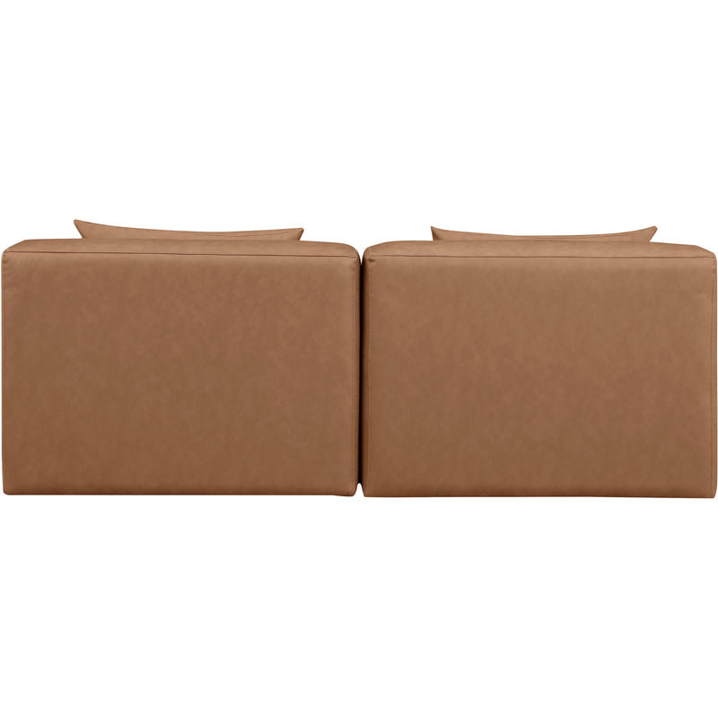 Meridian Cube Brown Vegan Leather Modular Sofa IMAGE 3
