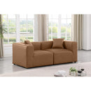 Meridian Cube Brown Vegan Leather Modular Sofa IMAGE 2