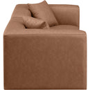 Meridian Cube Brown Vegan Leather Modular Sofa IMAGE 5