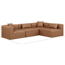 Meridian Cube Brown Vegan Leather Modular Sectional IMAGE 10