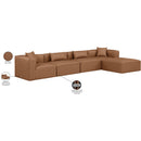 Meridian Cube Brown Vegan Leather Modular Sectional IMAGE 8