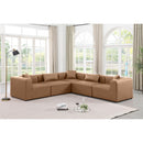 Meridian Cube Brown Vegan Leather Modular Sectional IMAGE 2