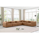 Meridian Cube Brown Vegan Leather Modular Sectional IMAGE 2