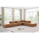 Meridian Cube Brown Vegan Leather Modular Sectional IMAGE 2