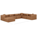 Meridian Cube Brown Vegan Leather Modular Sectional IMAGE 10