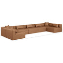 Meridian Cube Brown Vegan Leather Modular Sectional IMAGE 9