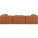 Meridian Cube Cognac Vegan Leather Modular Sofa IMAGE 3