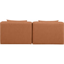 Meridian Cube Cognac Vegan Leather Modular Sofa IMAGE 3
