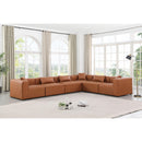 Meridian Cube Cognac Vegan Leather Modular Sectional IMAGE 2