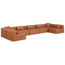 Meridian Cube Cognac Vegan Leather Modular Sectional IMAGE 9