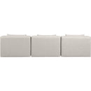 Meridian Cube Cream Vegan Leather Modular Sofa IMAGE 3