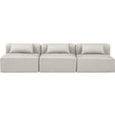 Meridian Cube Cream Vegan Leather Modular Sofa IMAGE 4