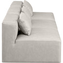Meridian Cube Cream Vegan Leather Modular Sofa IMAGE 5