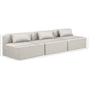 Meridian Cube Cream Vegan Leather Modular Sofa IMAGE 8