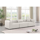 Meridian Cube Cream Vegan Leather Modular Sofa IMAGE 2