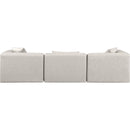 Meridian Cube Cream Vegan Leather Modular Sofa IMAGE 3
