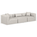 Meridian Cube Cream Vegan Leather Modular Sofa IMAGE 9