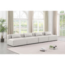Meridian Cube Cream Vegan Leather Modular Sofa IMAGE 2