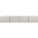 Meridian Cube Cream Vegan Leather Modular Sofa IMAGE 3