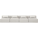 Meridian Cube Cream Vegan Leather Modular Sofa IMAGE 4