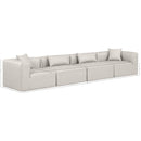Meridian Cube Cream Vegan Leather Modular Sofa IMAGE 10