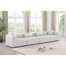 Meridian Cube Cream Vegan Leather Modular Sofa IMAGE 2