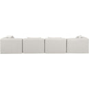 Meridian Cube Cream Vegan Leather Modular Sofa IMAGE 3