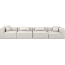 Meridian Cube Cream Vegan Leather Modular Sofa IMAGE 4