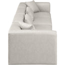Meridian Cube Cream Vegan Leather Modular Sofa IMAGE 5