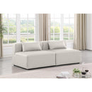 Meridian Cube Cream Vegan Leather Modular Sofa IMAGE 2