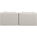 Meridian Cube Cream Vegan Leather Modular Sofa IMAGE 3