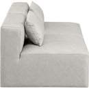 Meridian Cube Cream Vegan Leather Modular Sofa IMAGE 5
