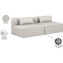 Meridian Cube Cream Vegan Leather Modular Sofa IMAGE 7