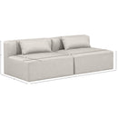 Meridian Cube Cream Vegan Leather Modular Sofa IMAGE 8