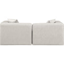 Meridian Cube Cream Vegan Leather Modular Sofa IMAGE 3