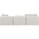 Meridian Cube Cream Vegan Leather Modular Sectional IMAGE 3