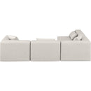 Meridian Cube Cream Vegan Leather Modular Sectional IMAGE 3