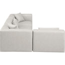 Meridian Cube Cream Vegan Leather Modular Sectional IMAGE 5