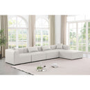 Meridian Cube Cream Vegan Leather Modular Sectional IMAGE 2
