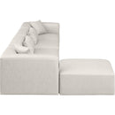 Meridian Cube Cream Vegan Leather Modular Sectional IMAGE 5