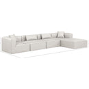 Meridian Cube Cream Vegan Leather Modular Sectional IMAGE 9