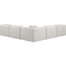 Meridian Cube Cream Vegan Leather Modular Sectional IMAGE 3